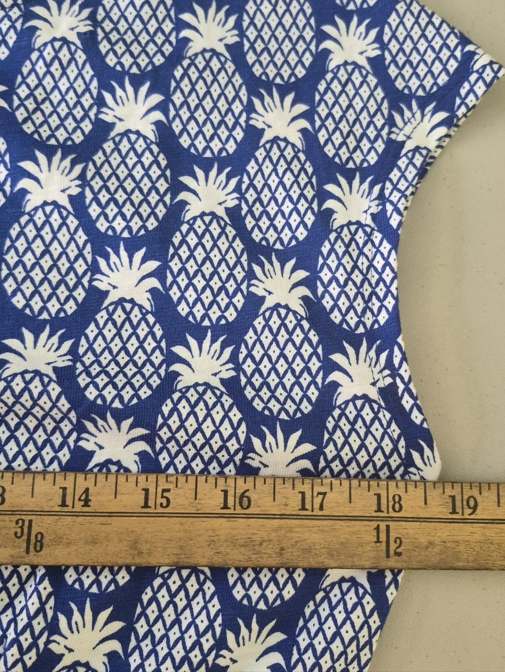 Boden Florrie Jersey Pineapple Print Dress Pockets Size 8 - Picture 15 of 16